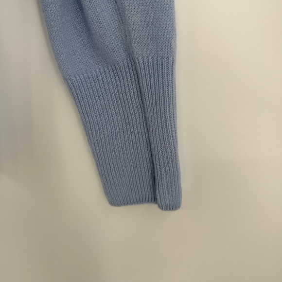 Evereve Size L Blue V-Neck 100% Cashmere Pullover Sweater Women’s Lightweight - Picture 9 of 11